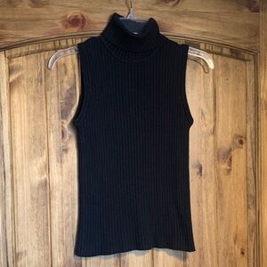 Chadwicks Black Ribbed Knit Top